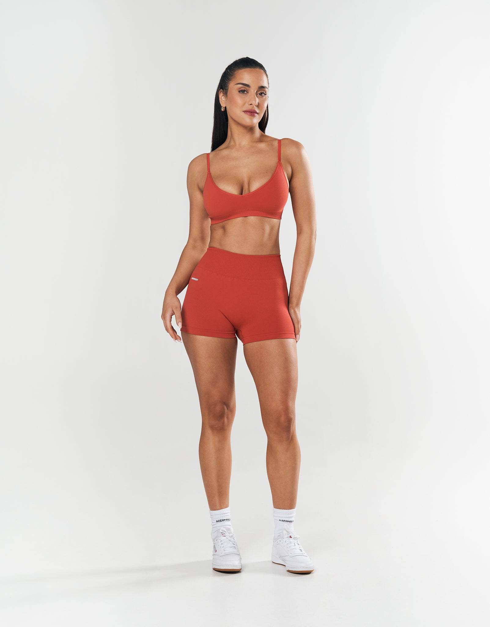 Nahtloses Gym Sport Workout Base Bralette – Rot – JWFancy