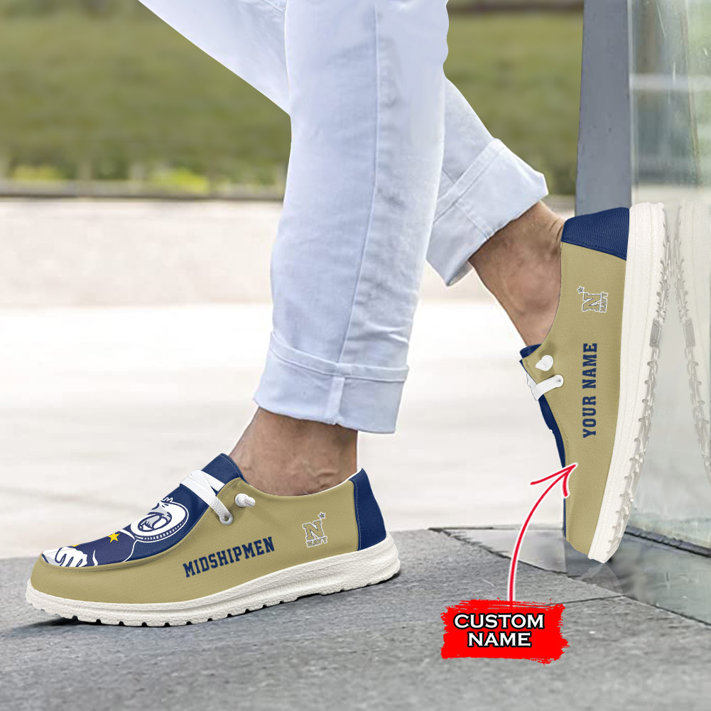 Navy Midshipmen H-D Shoes Wally Herren-Slipper zum Schnüren für Männer und Frauen