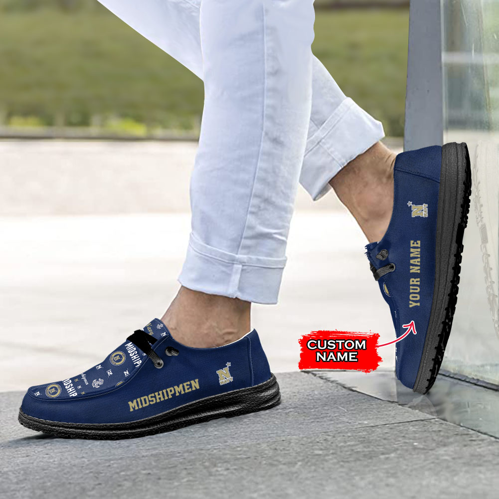 Navy Midshipmen H-D Shoes Wally Herren-Slipper zum Schnüren für Männer und Frauen