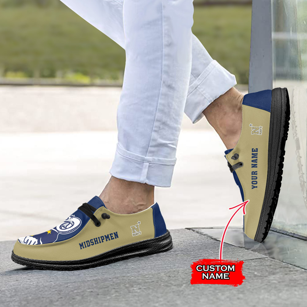 Navy Midshipmen H-D Shoes Wally Herren-Slipper zum Schnüren für Männer und Frauen