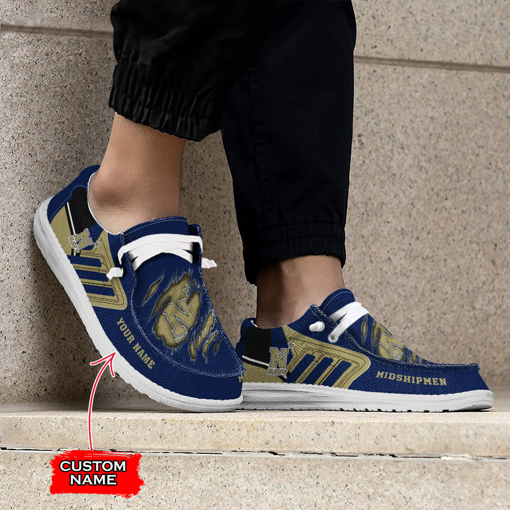 Navy Midshipmen personalisierte H-D-Sportschuhe – individuelles Namensdesign