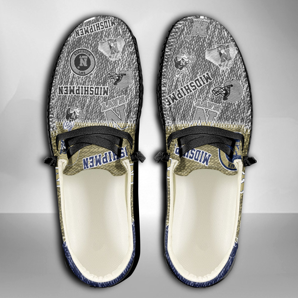 Navy Midshipmen personalisierte H-D-Sportschuhe – individuelles Namensdesign