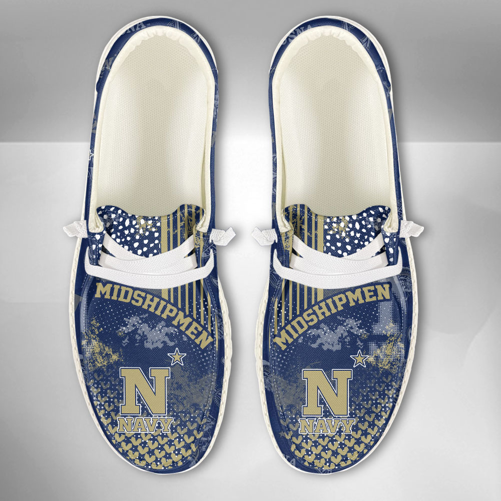 Navy Midshipmen personalisierte H-D-Sportschuhe – individuelles Namensdesign