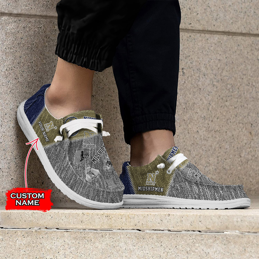 Navy Midshipmen personalisierte H-D-Sportschuhe – individuelles Namensdesign