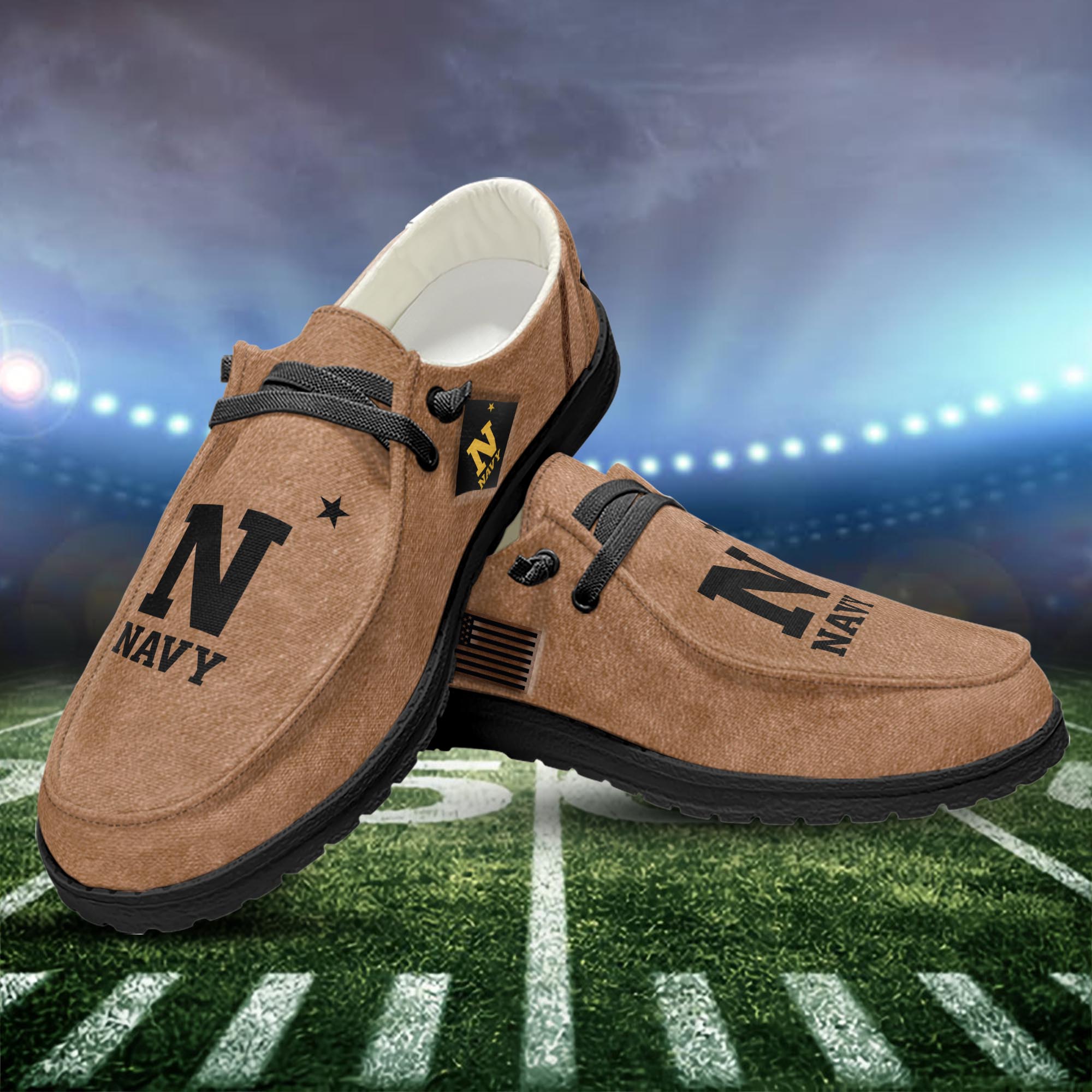 Navy Midshipmen Salute To Service personalisierte H-D-Sportschuhe – individuelles Namensdesign
