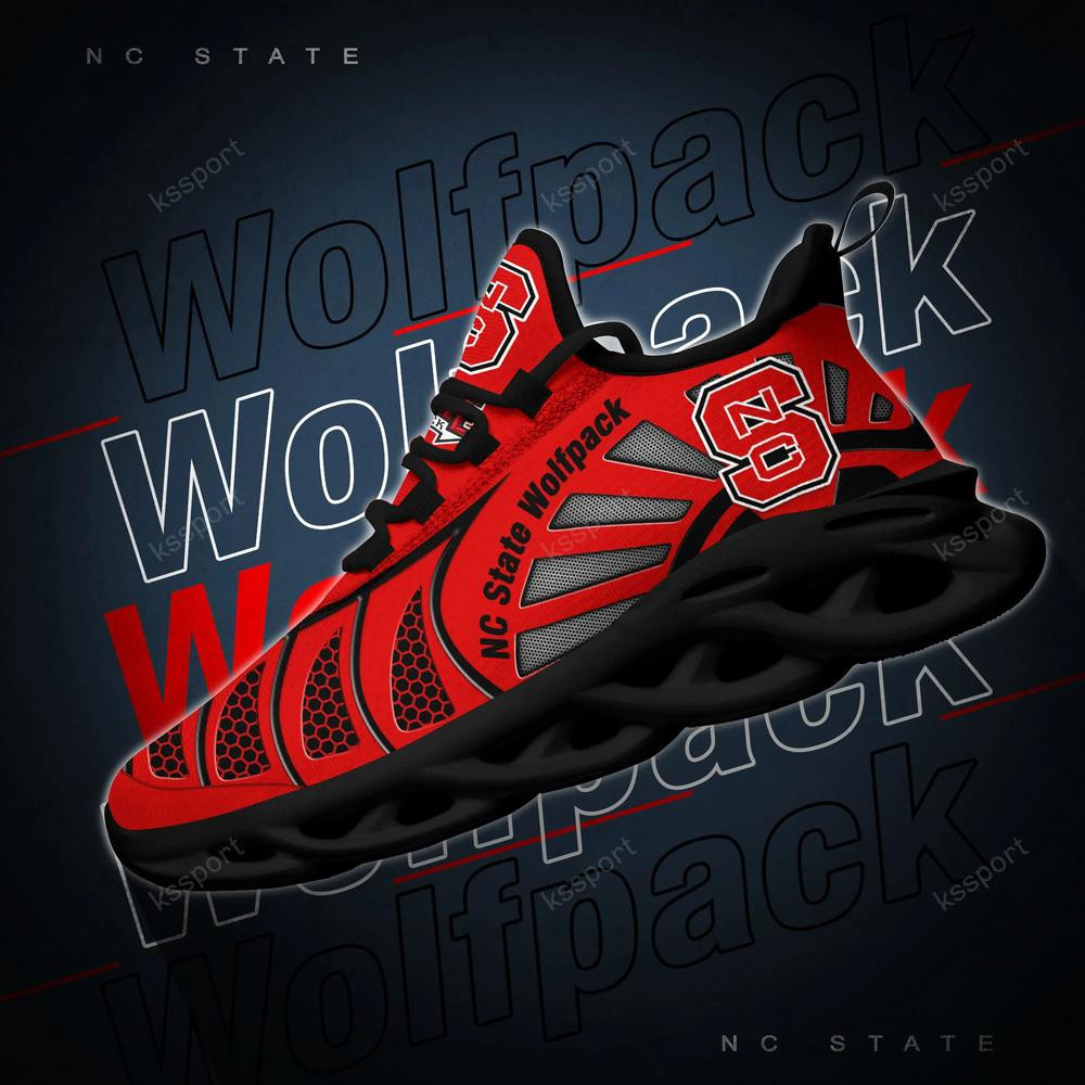 Nc State Wolfpack Max Soul Clunky, Schwarz-Weiß-Laufschuhe