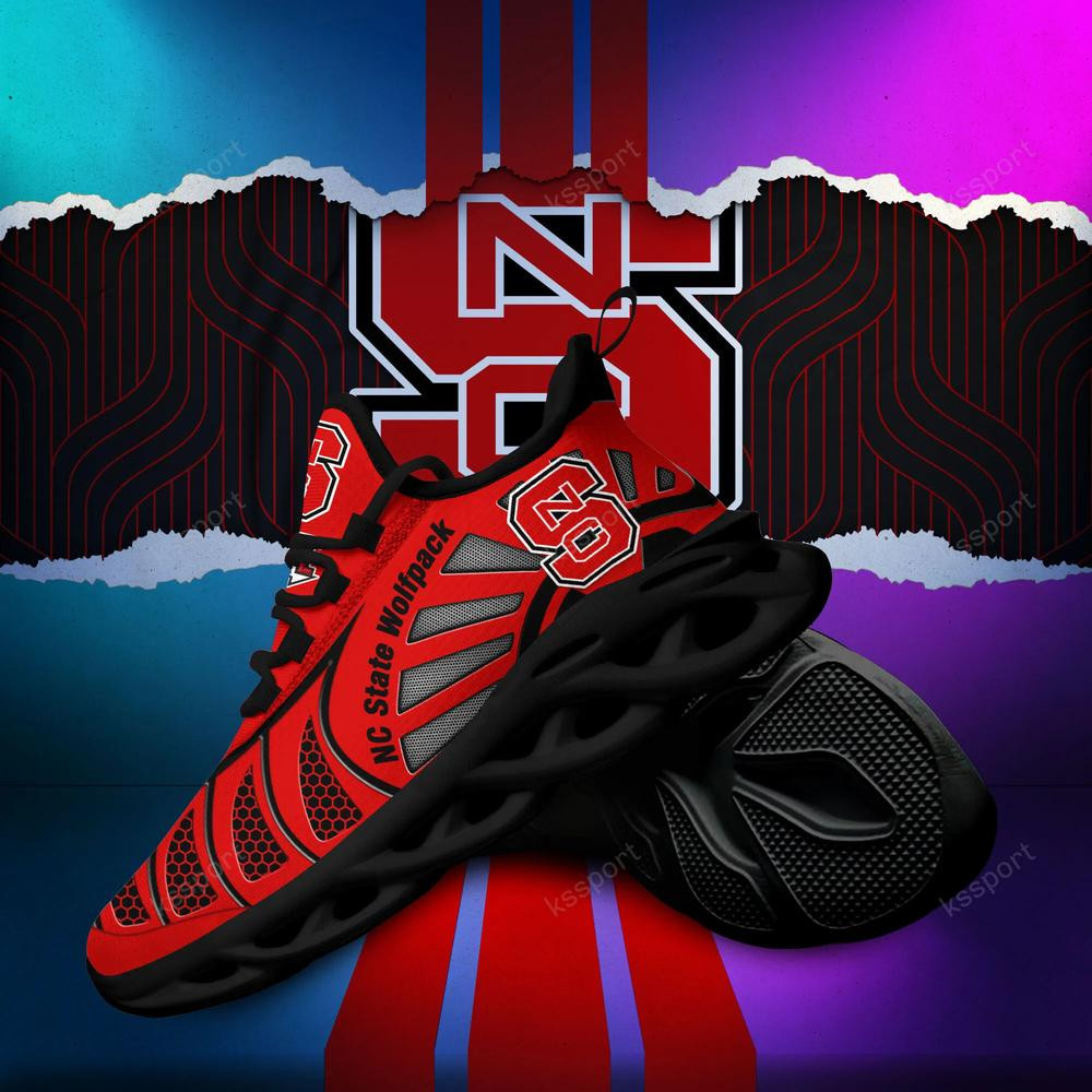 Nc State Wolfpack Max Soul Clunky, Schwarz-Weiß-Laufschuhe