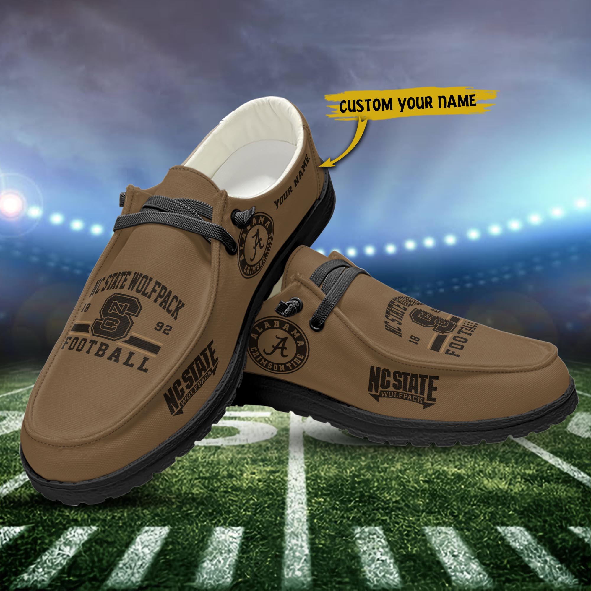 NC State Wolfpack personalisierte H-D-Sportschuhe – individuelles Namensdesign
