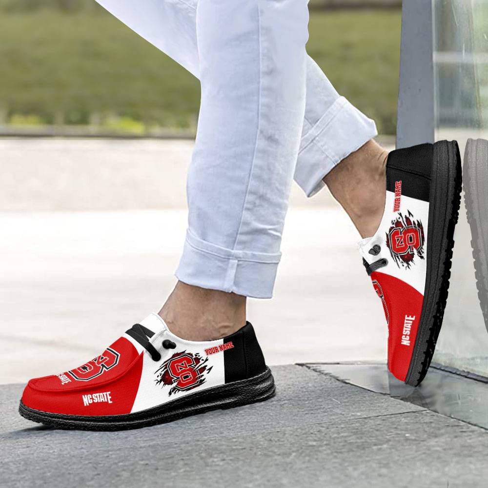 NC State Wolfpack personalisierte H-D-Sportschuhe – individuelles Namensdesign