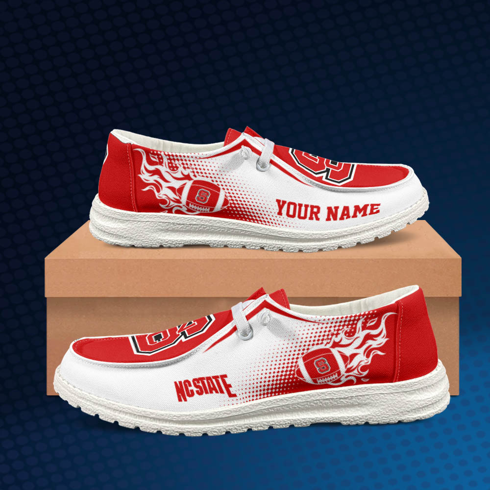 NC State Wolfpack personalisierte H-D-Sportschuhe – individuelles Namensdesign