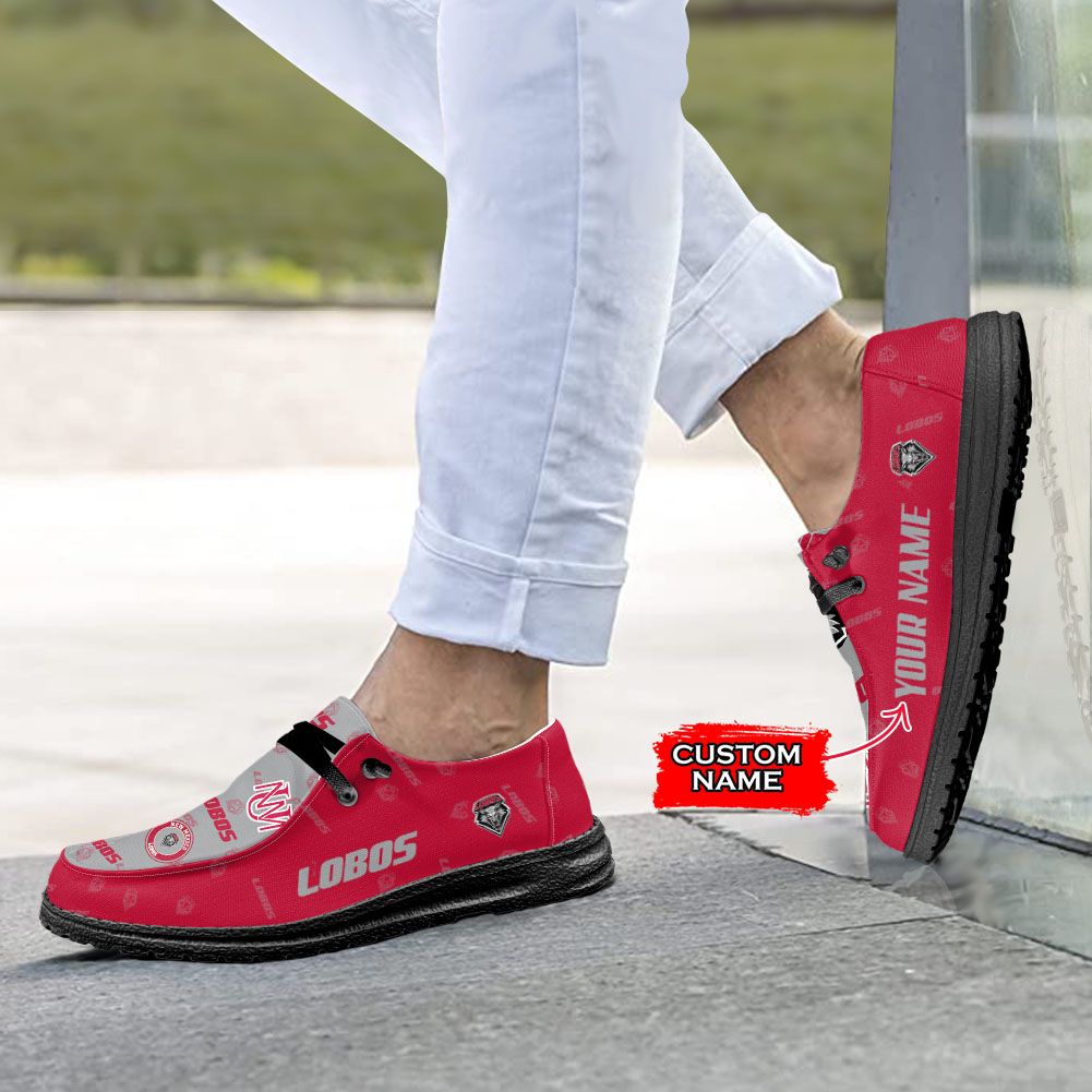 New Mexico Lobos H-D Shoes Wally Herren-Slipper zum Schnüren für Männer und Frauen