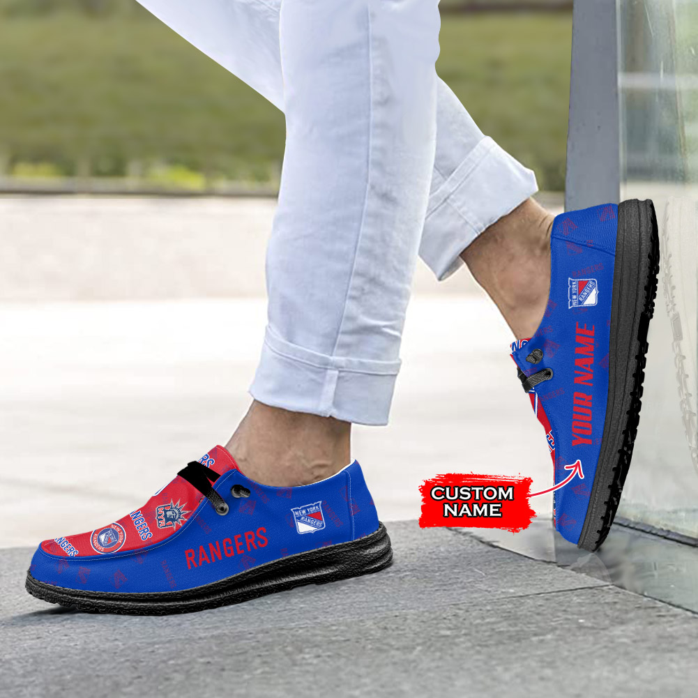 New York Rangers personalisierte H-D-Sportschuhe – individuelles Namensdesign