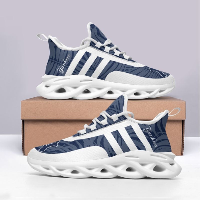 New York Yankees Blatt- und Streifenmuster MAX SHOES für Herren und Damen NLA61251