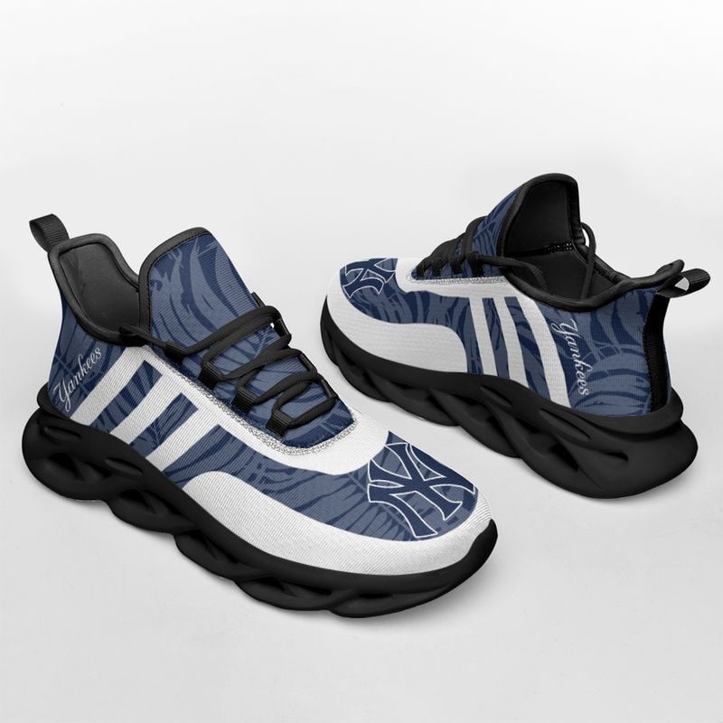 New York Yankees Blatt- und Streifenmuster MAX SHOES für Herren und Damen NLA61251