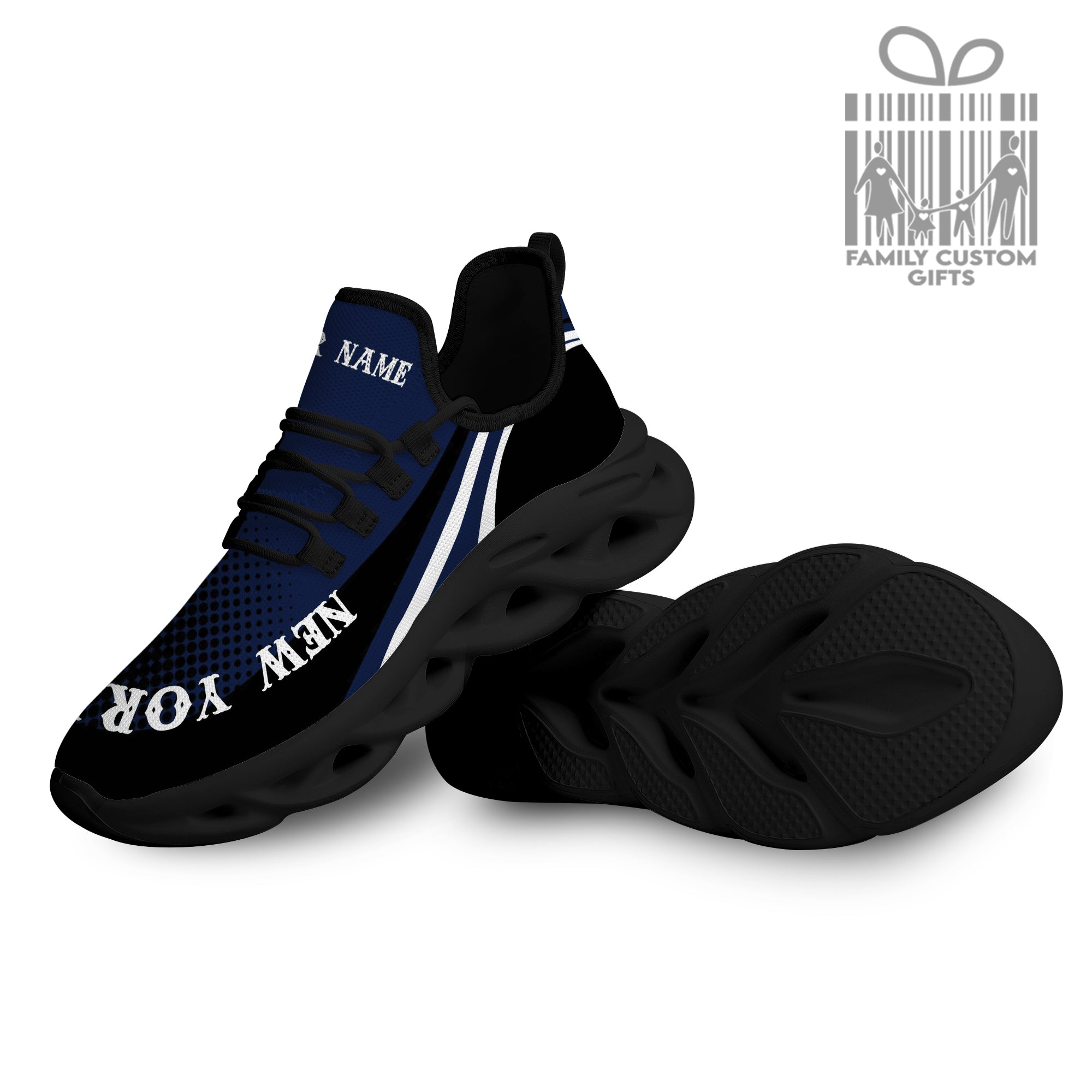 New York Yankees Custom Baseball Personalisierte Max Soul Sneakers Laufsportschuhe für Männer Frauen