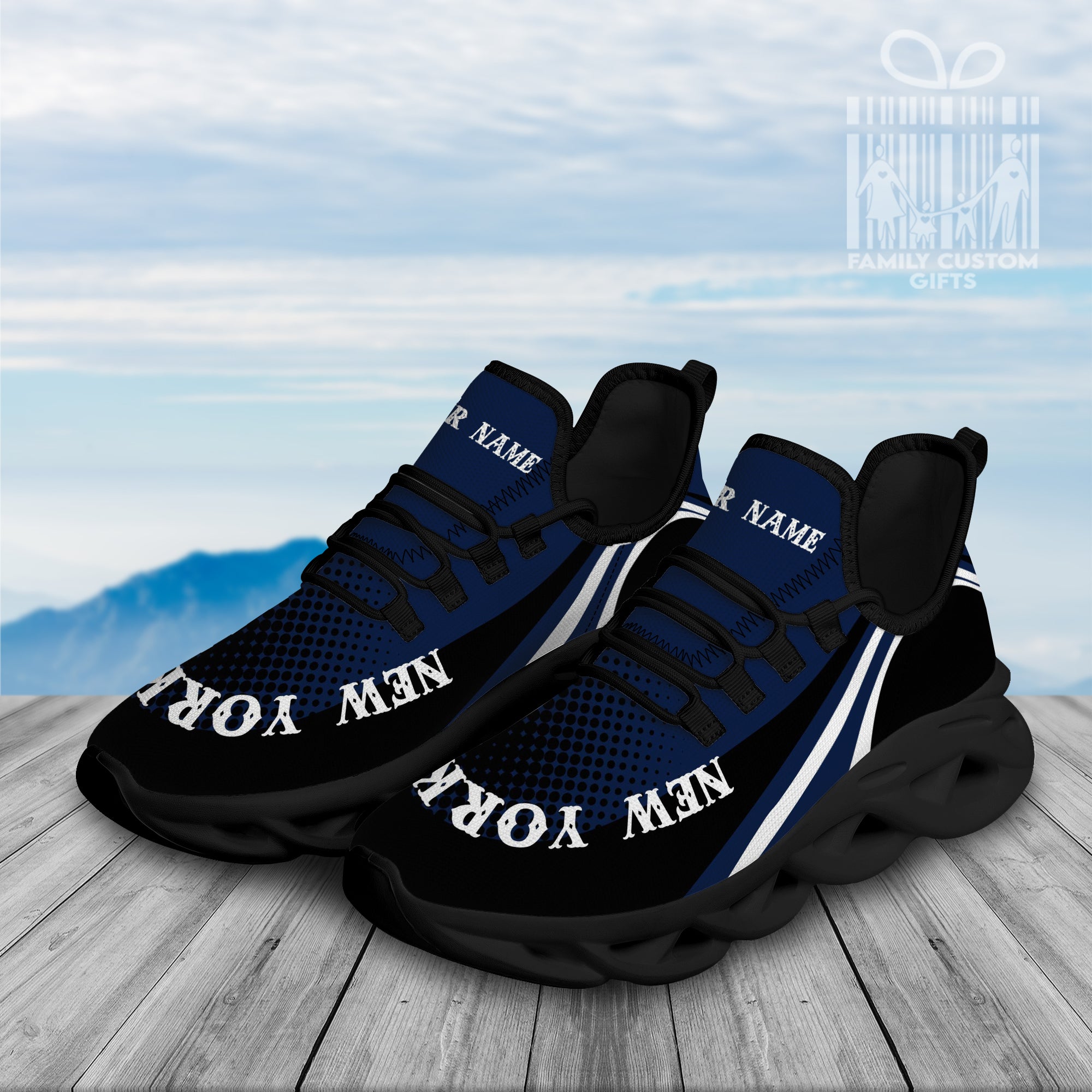 New York Yankees Custom Baseball Personalisierte Max Soul Sneakers Laufsportschuhe für Männer Frauen