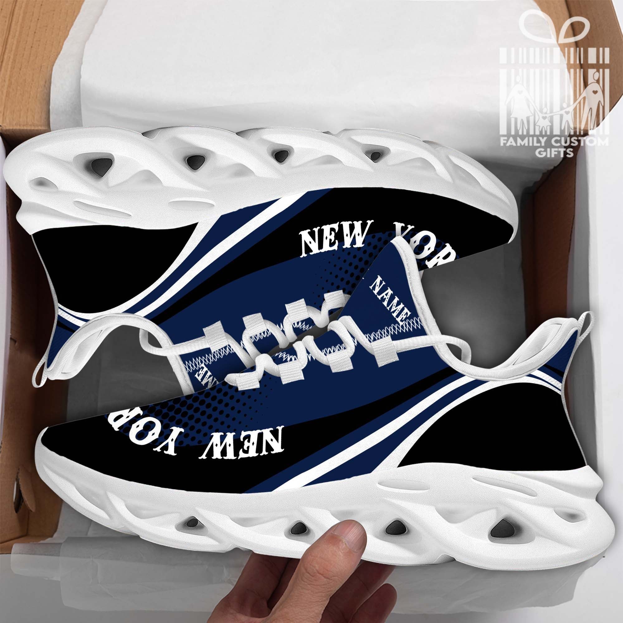 New York Yankees Custom Baseball Personalisierte Max Soul Sneakers Laufsportschuhe für Männer Frauen