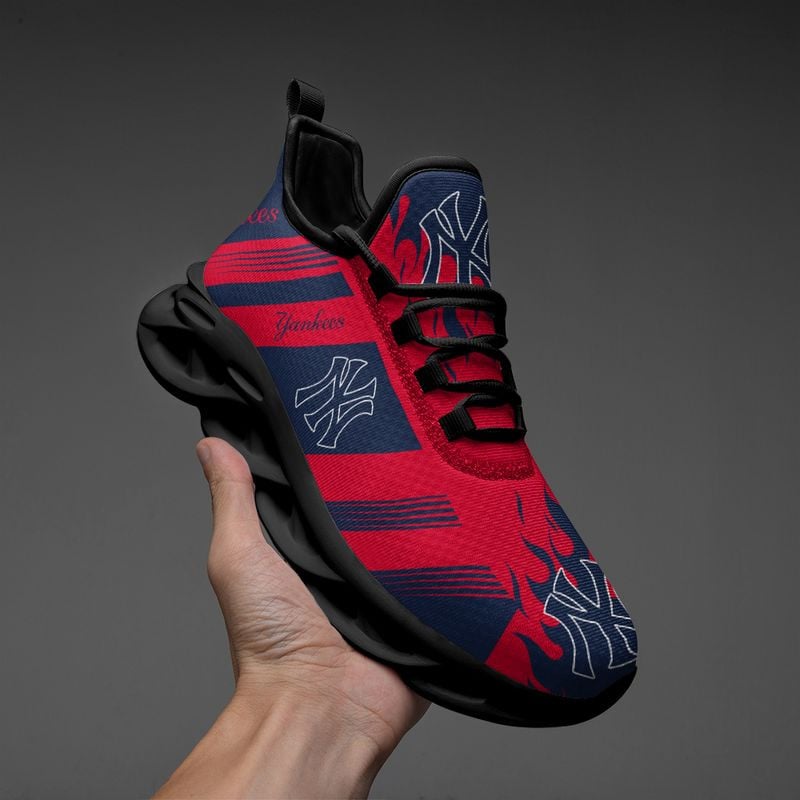 New York Yankees Streifen- und Feuermuster MAX SHOES NEW019651