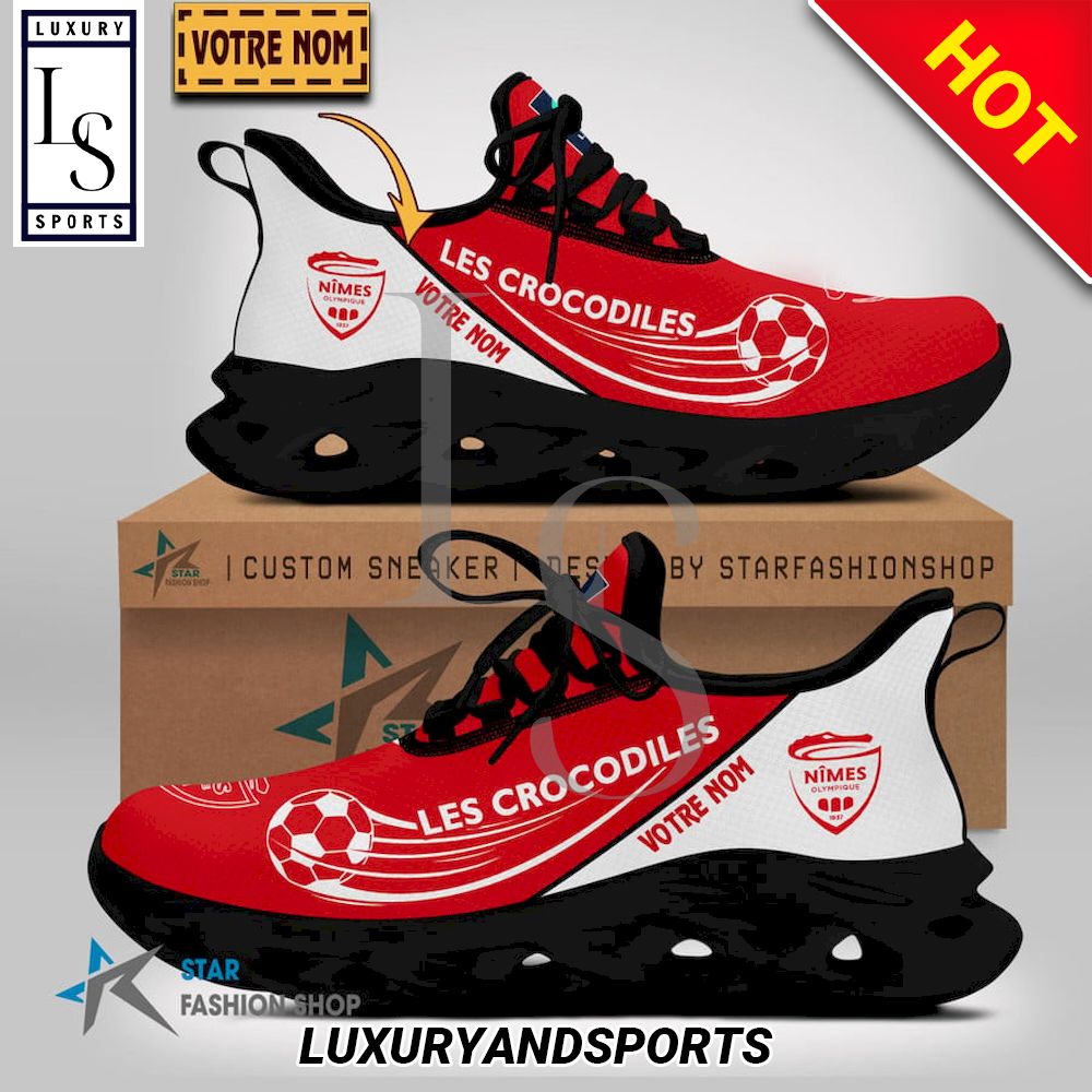 Nimes Olympique Ligue 2 Benutzerdefinierter Name MAX SHOES