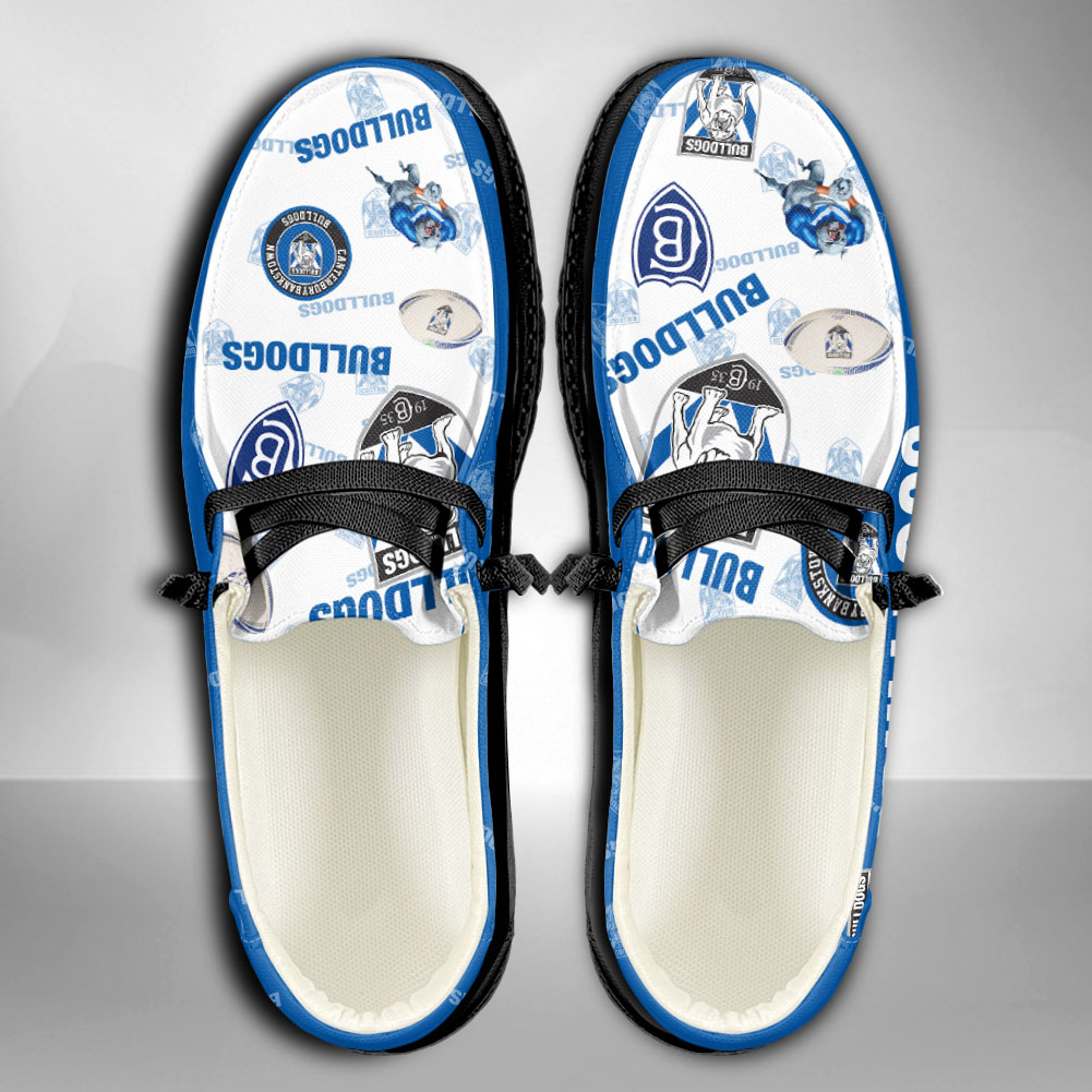NRL Canterbury-Bankstown Bulldogs personalisierte H-D-Sportschuhe – individuelles Namensdesign
