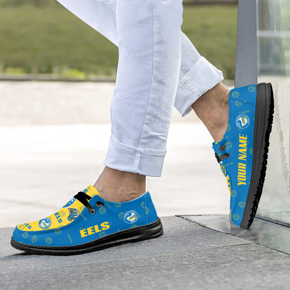 NRL Parramatta Eels H-D Shoes Wally Herren-Slipper zum Schnüren für Männer und Frauen