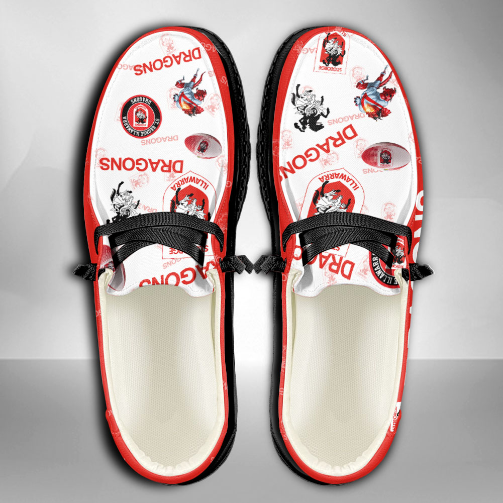 NRL St. George Illawarra Dragons personalisierte H-D-Sportschuhe – individuelles Namensdesign