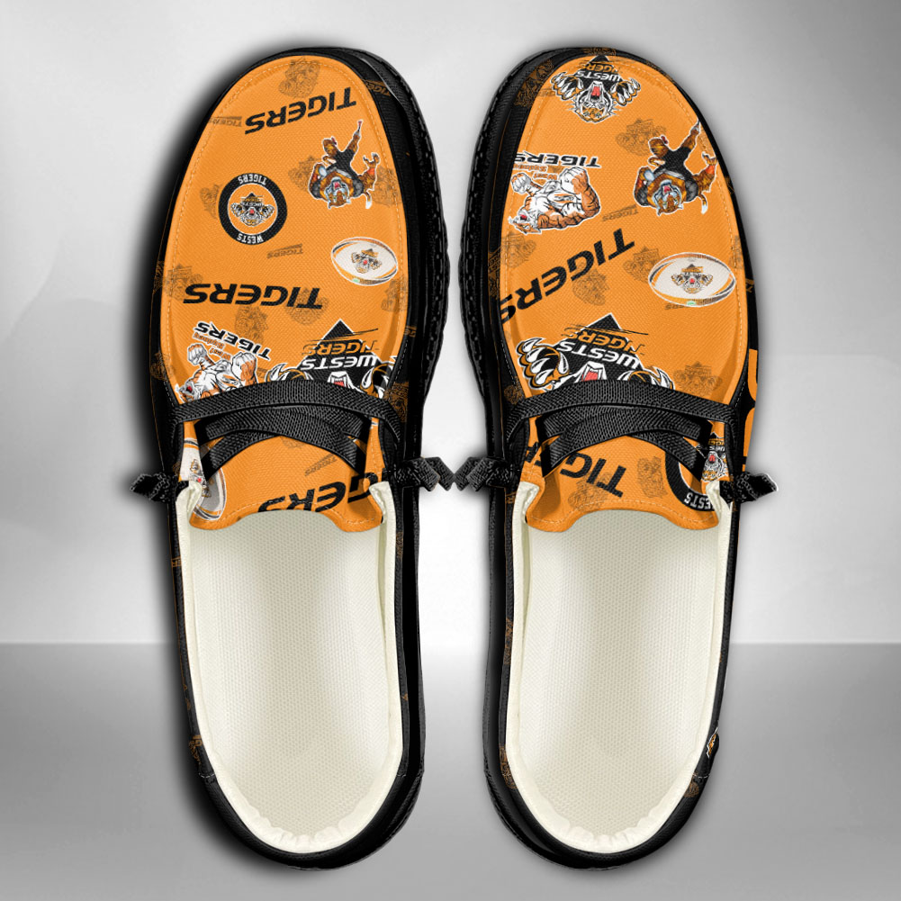 NRL Wests Tigers personalisierte H-D-Sportschuhe – individuelles Namensdesign