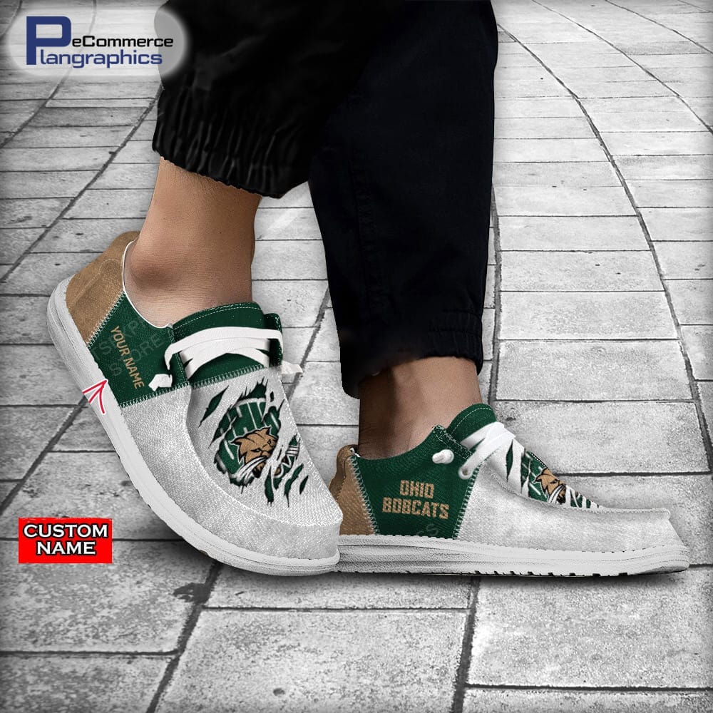 Ohio Bobcats Custom Name H-D Schuhe