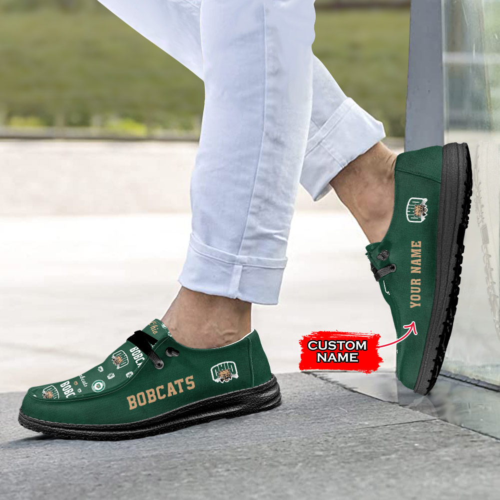 Ohio Bobcats personalisierte H-D-Sportschuhe – individuelles Namensdesign