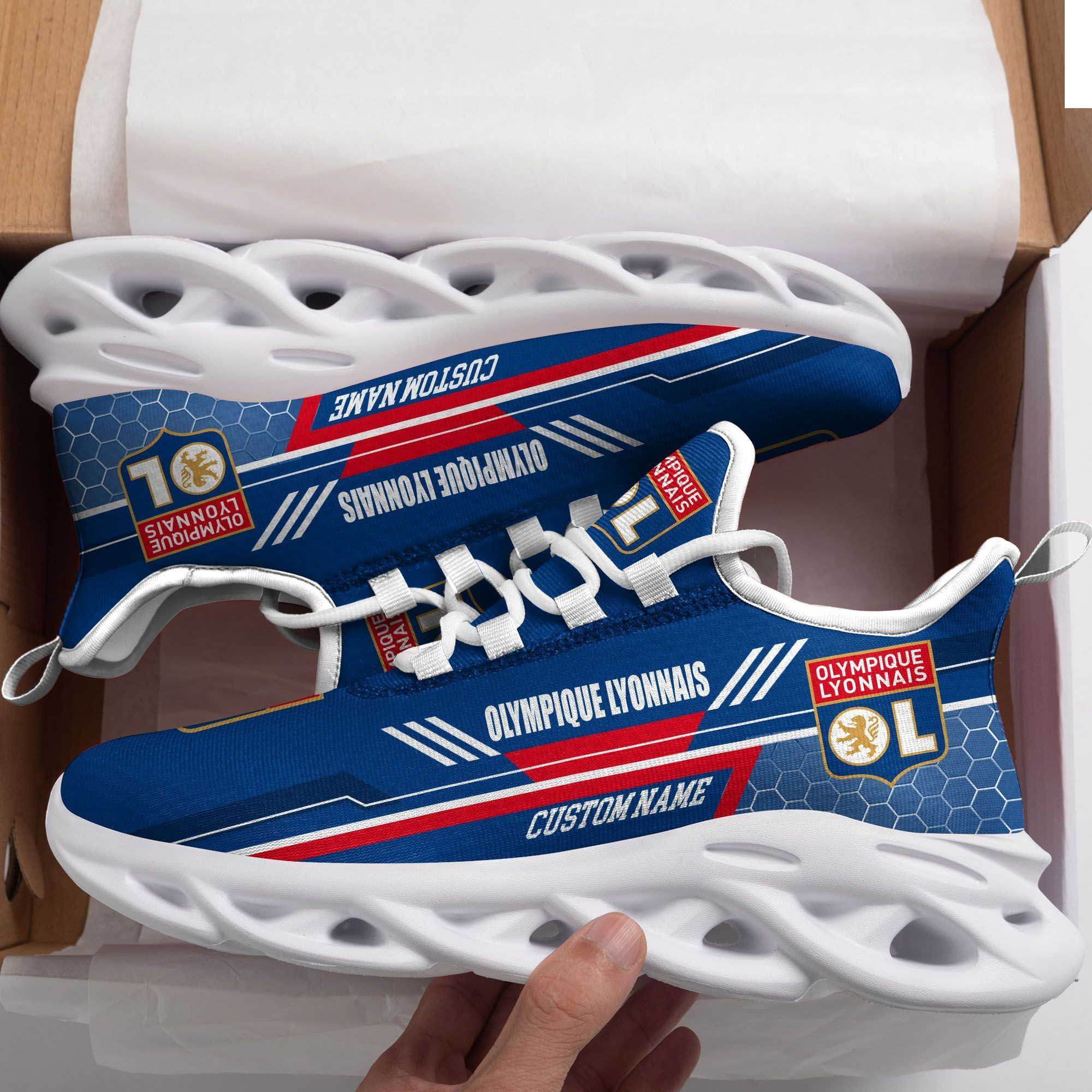 Olympique Lyonnais personalisierte Max Soul Sneakers Schuhe