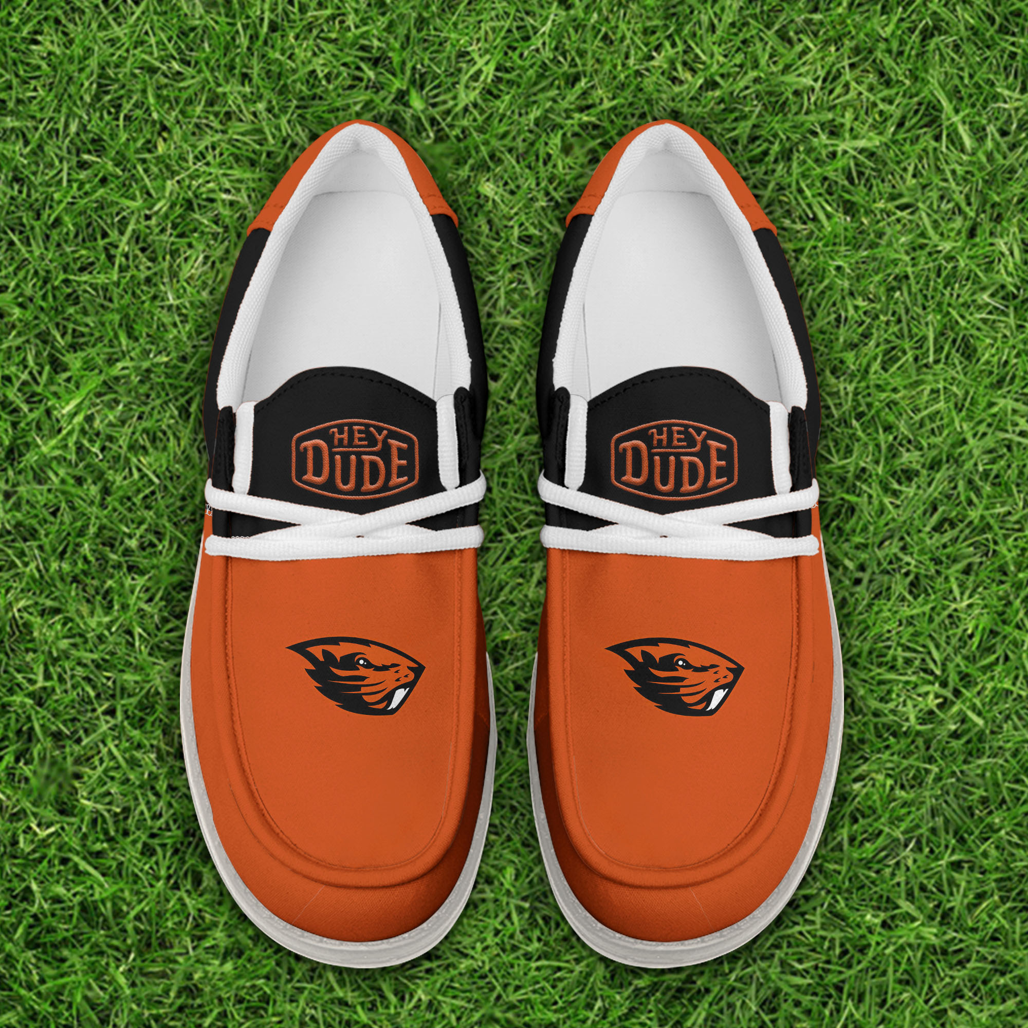 Oregon State Beavers personalisierte Hey Dude Sportschuhe – individuelles Namensdesign, perfektes Geschenk für Fans