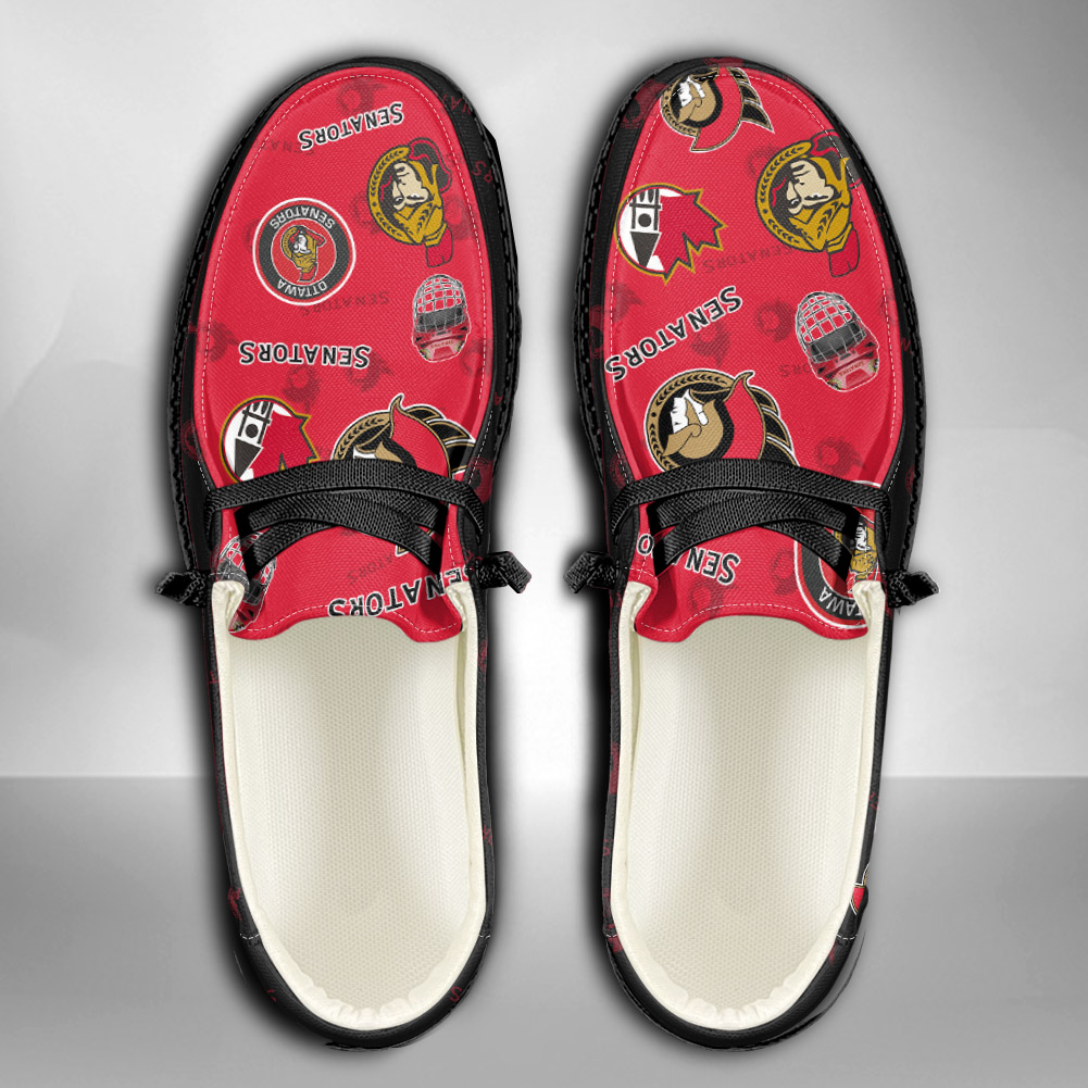 Ottawa Senators H-D Shoes Wally Herren-Slipper zum Schnüren für Männer und Frauen