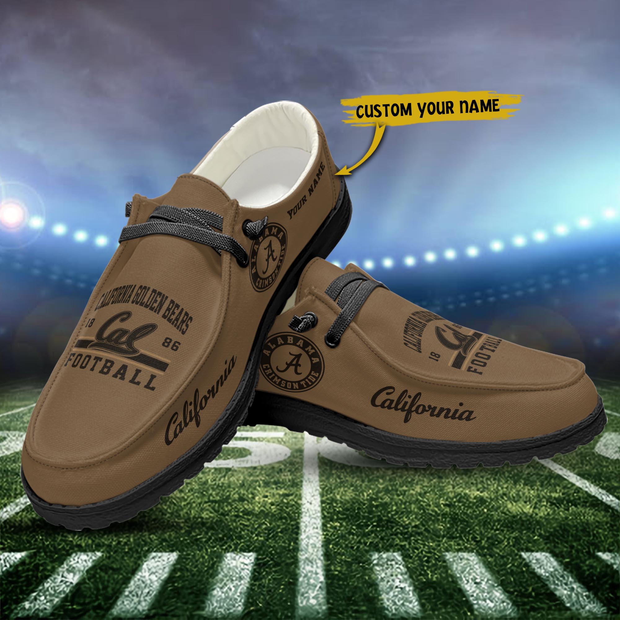 Personalisierte H-D-Sportschuhe der California Golden Bears – individuelles Namensdesign