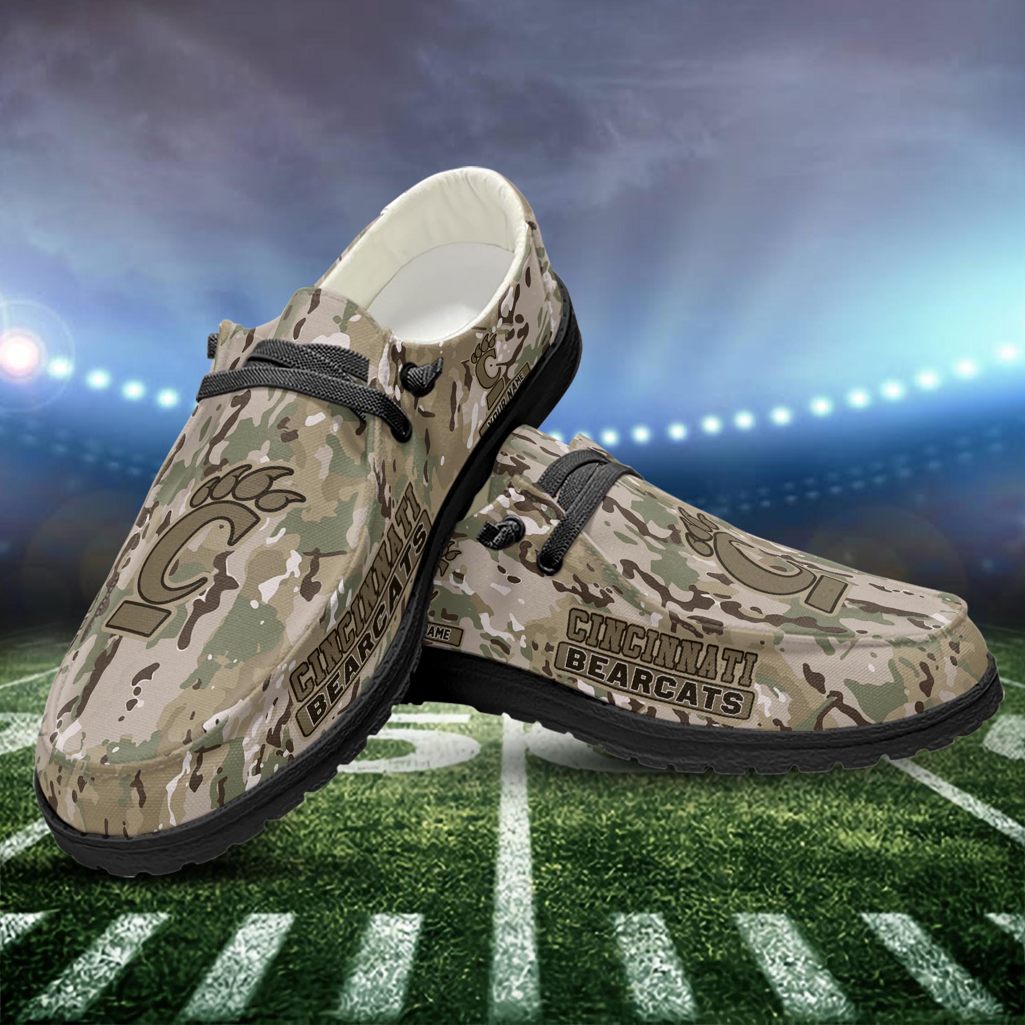 Personalisierte H-D-Sportschuhe der Cincinnati Bearcats – individuelles Namensdesign