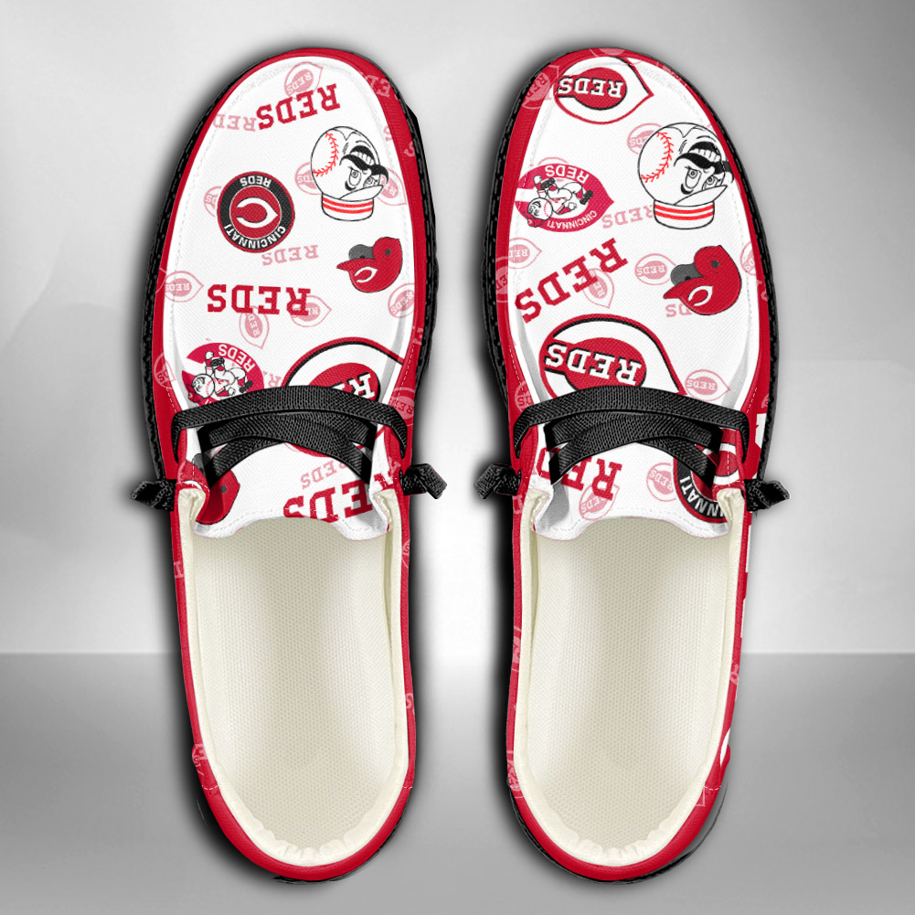 Personalisierte H-D-Sportschuhe der Cincinnati Reds – individuelles Namensdesign