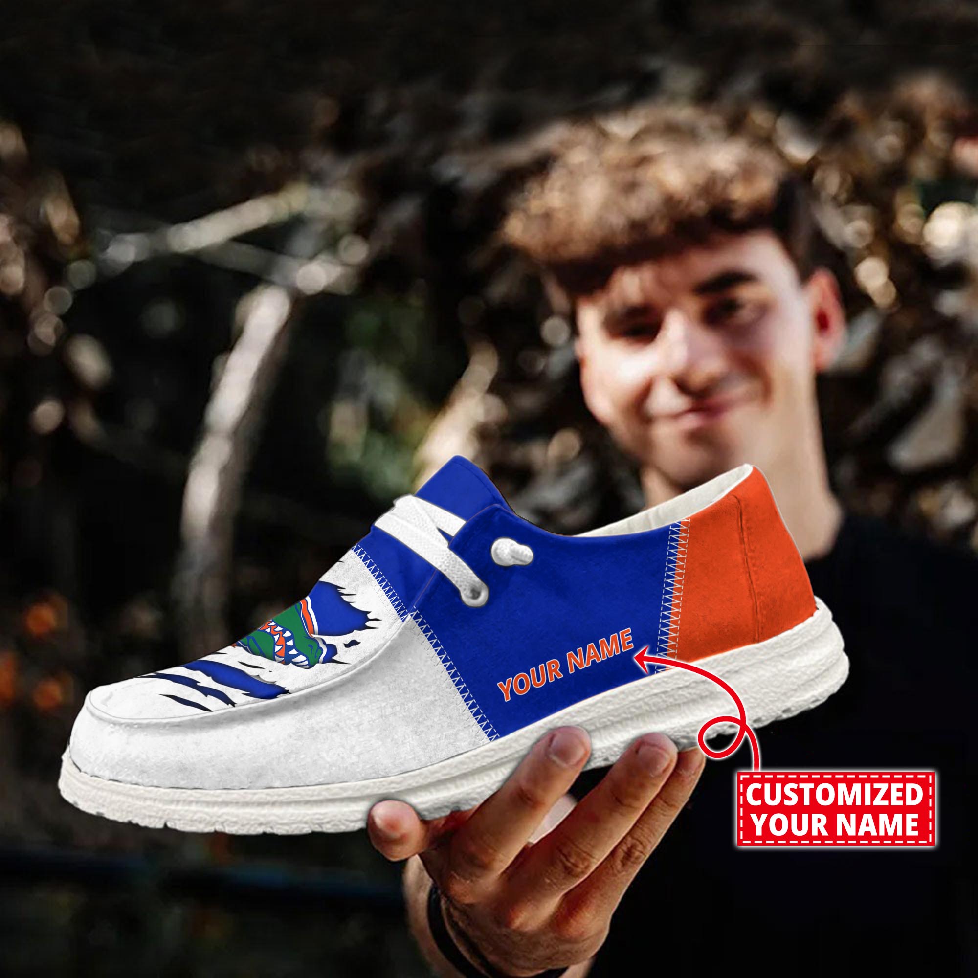 Personalisierte H-D-Sportschuhe der Florida Gators – individuelles Namensdesign
