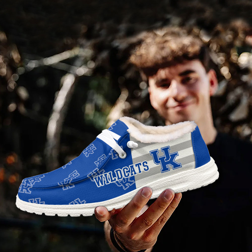 Personalisierte Hey Dude-Sportschuhe der Kentucky Wildcats – individuelles Namensdesign, perfektes Geschenk für Fans