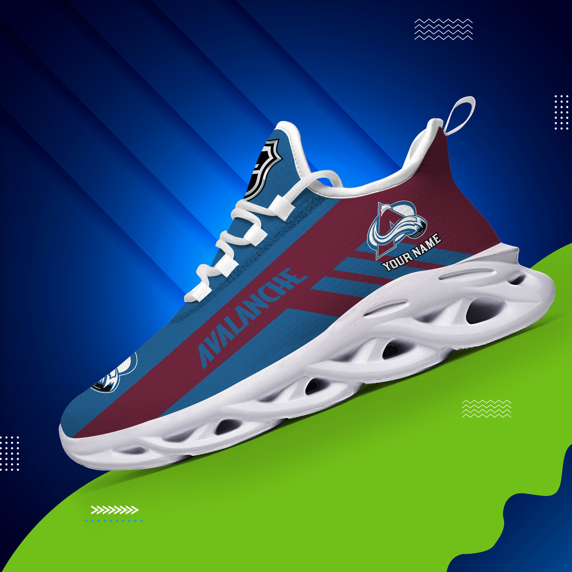 Personalisierter Name Colorado Avalanche Max Shoes DS004