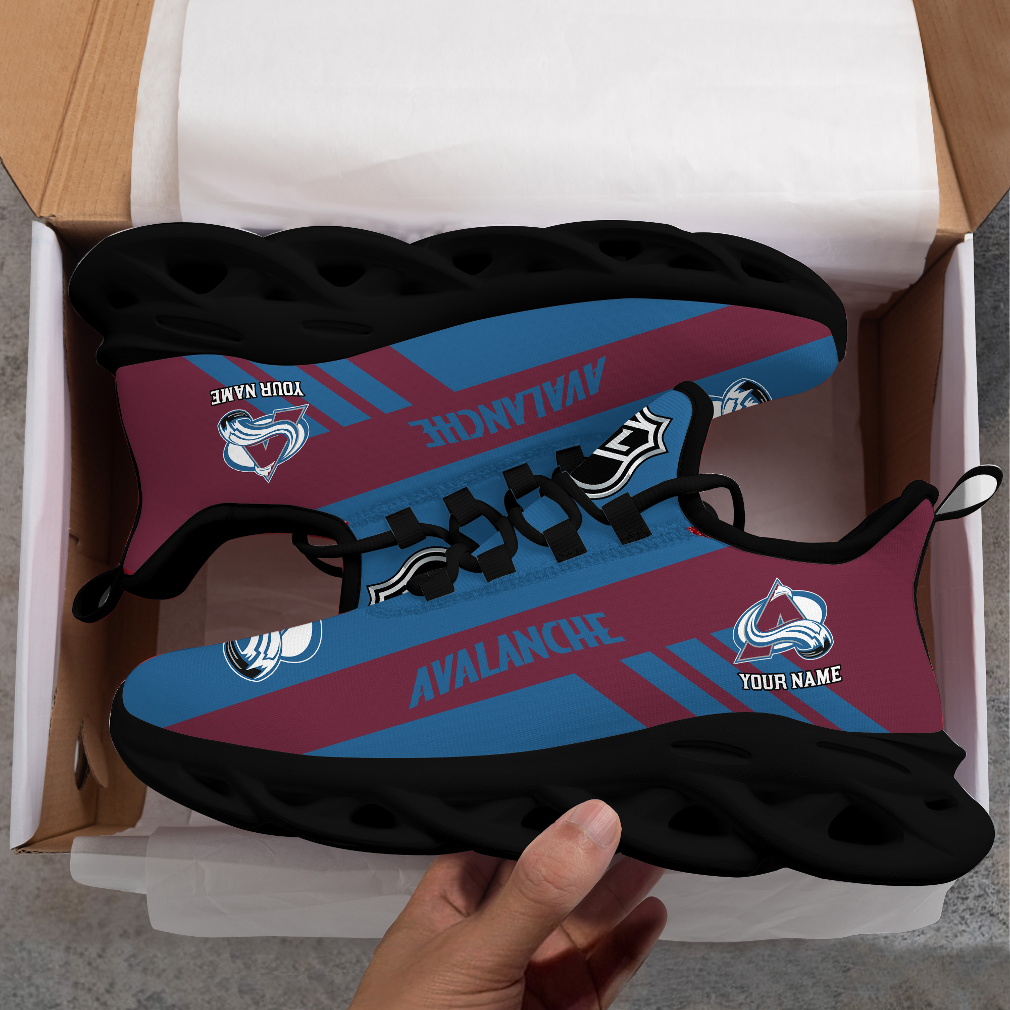 Personalisierter Name Colorado Avalanche Max Shoes DS004