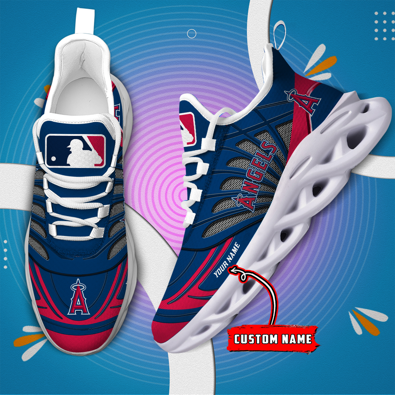Personalisierter Name der Los Angeles Angels Max Shoes DS005