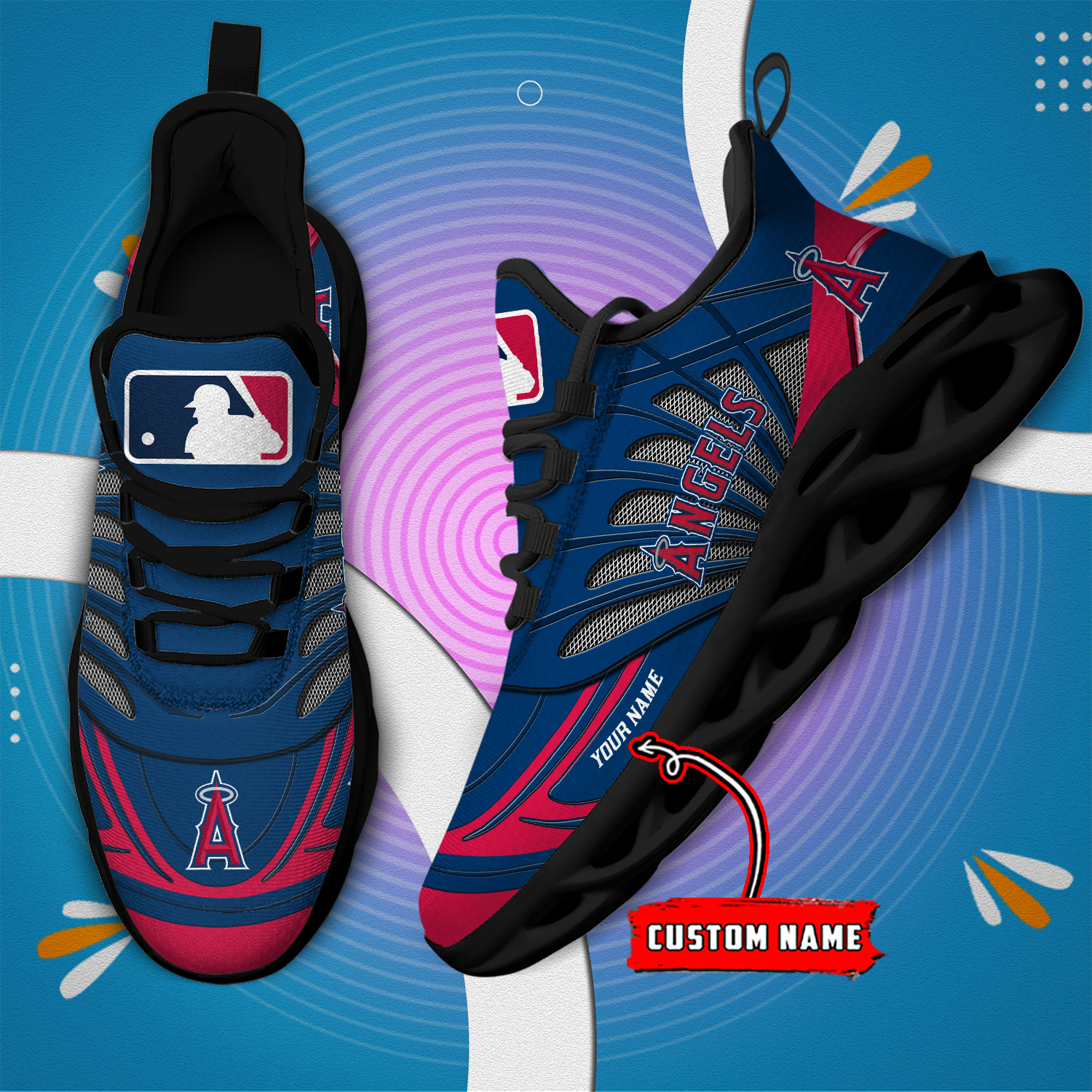 Personalisierter Name der Los Angeles Angels Max Shoes DS005