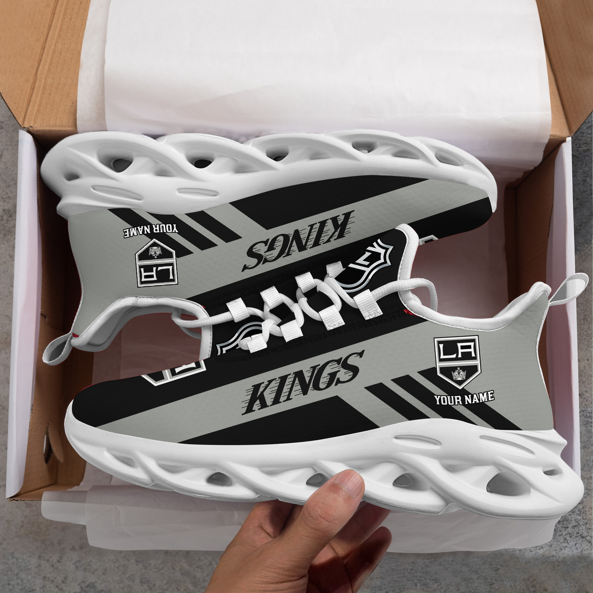 Personalisierter Name der Los Angeles Kings Max Shoes DS004