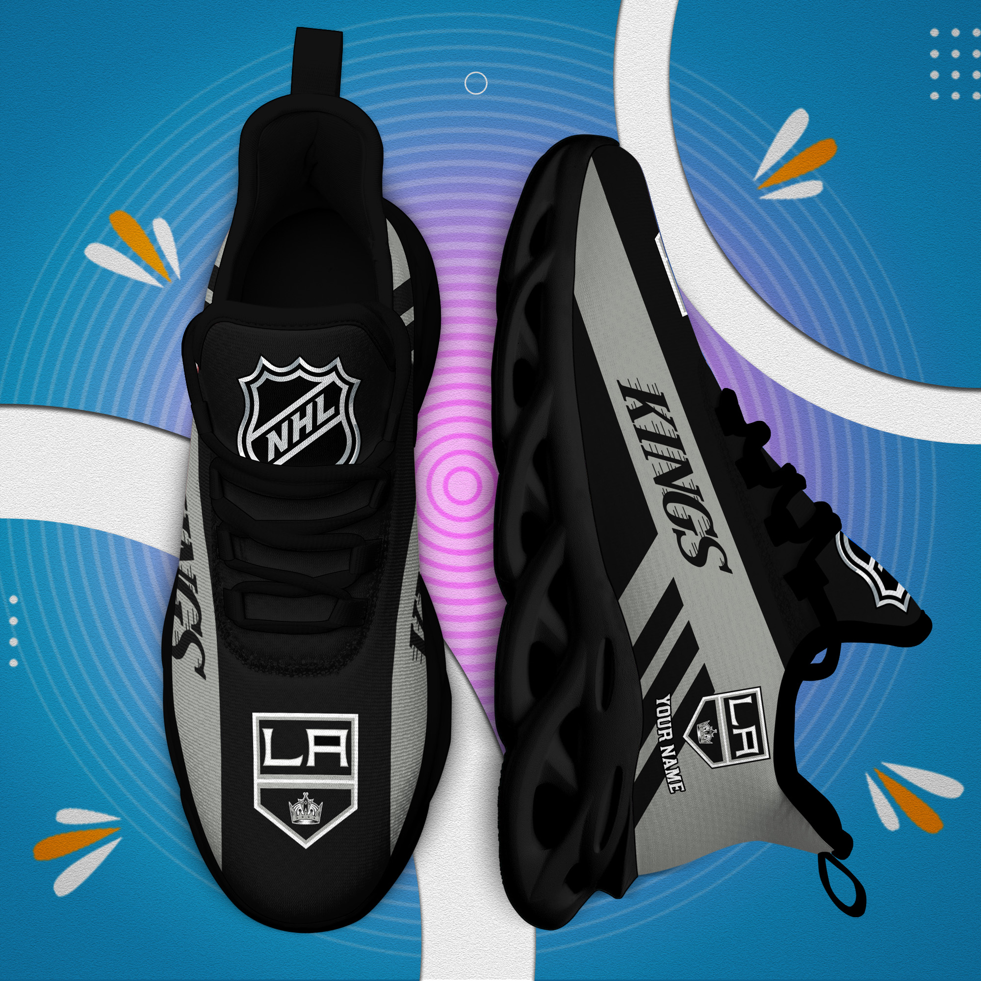 Personalisierter Name der Los Angeles Kings Max Shoes DS004