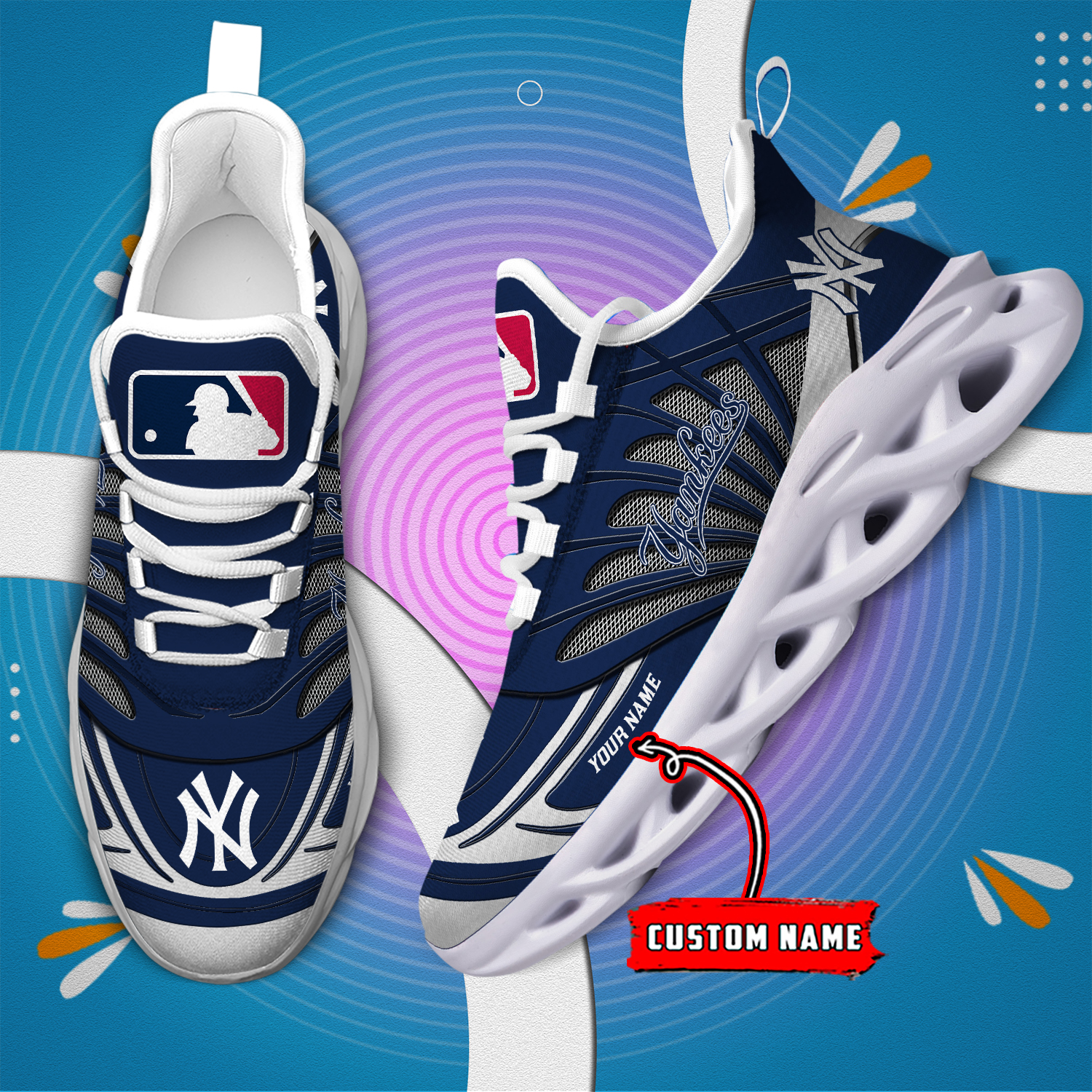 Personalisierter Name der New York Yankees Max Shoes DS005