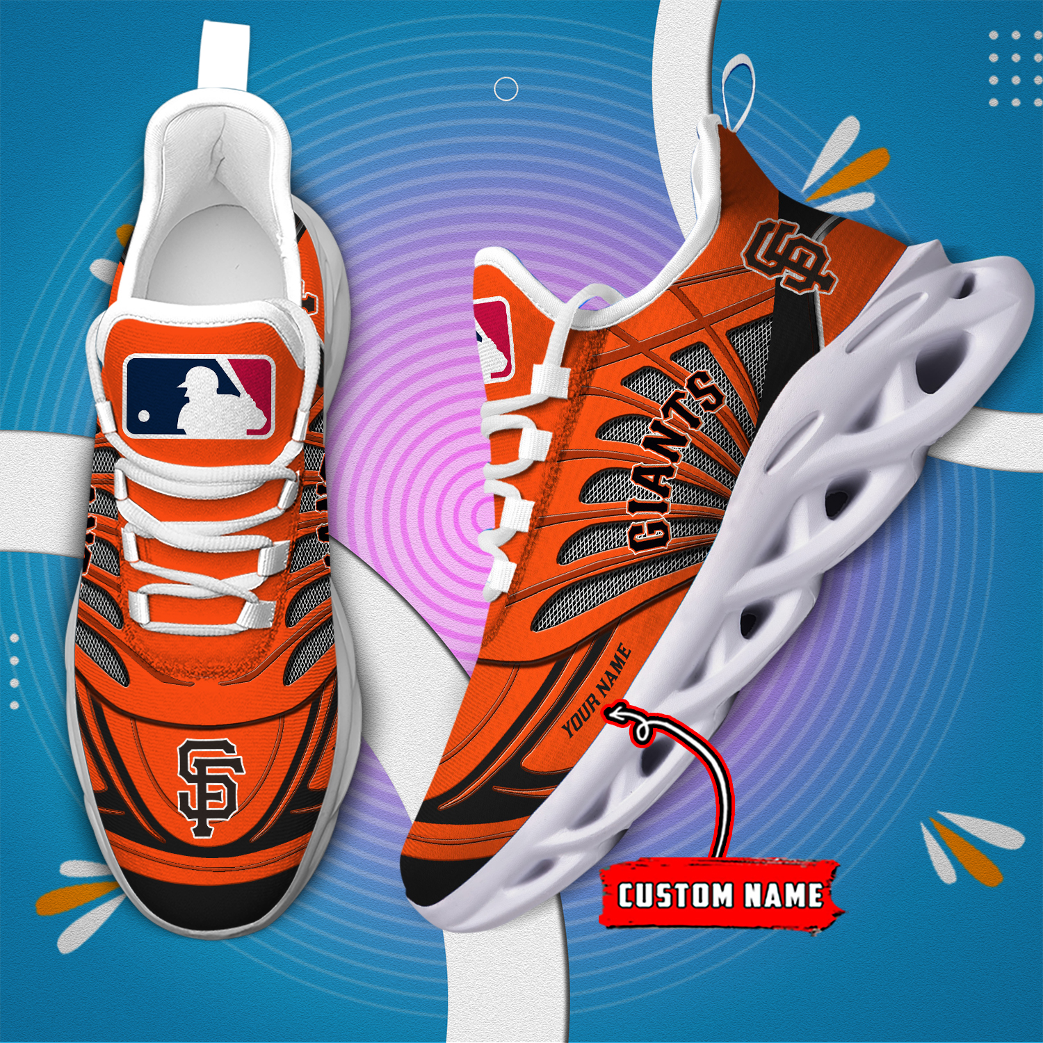 Personalisierter Name der San Francisco Giants Max Shoes DS005