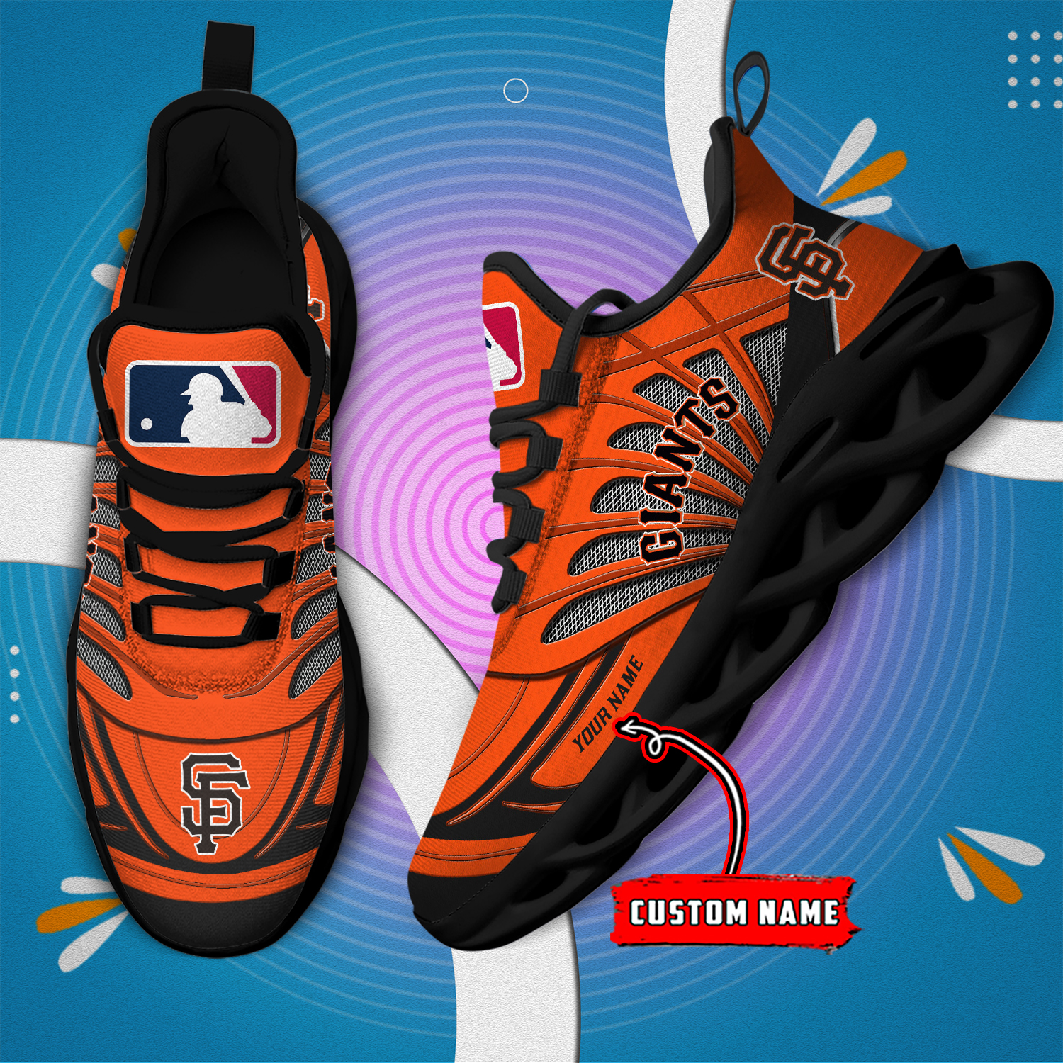 Personalisierter Name der San Francisco Giants Max Shoes DS005