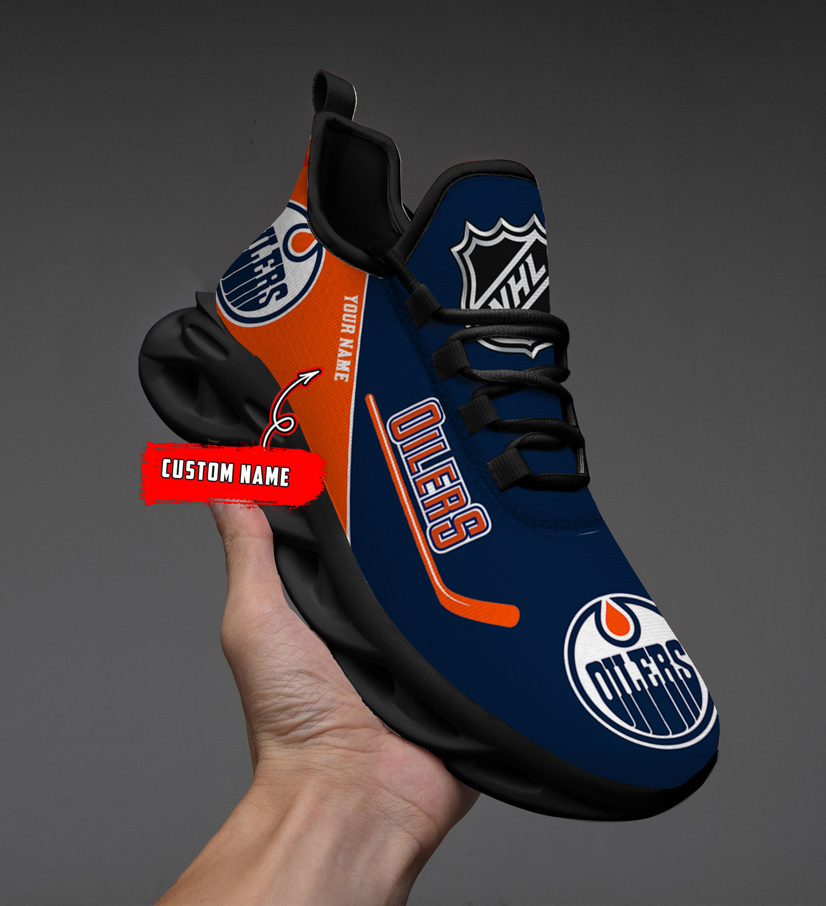 Personalisierter Name Edmonton Oilers Max Shoes DS006 NEU 2022 M1