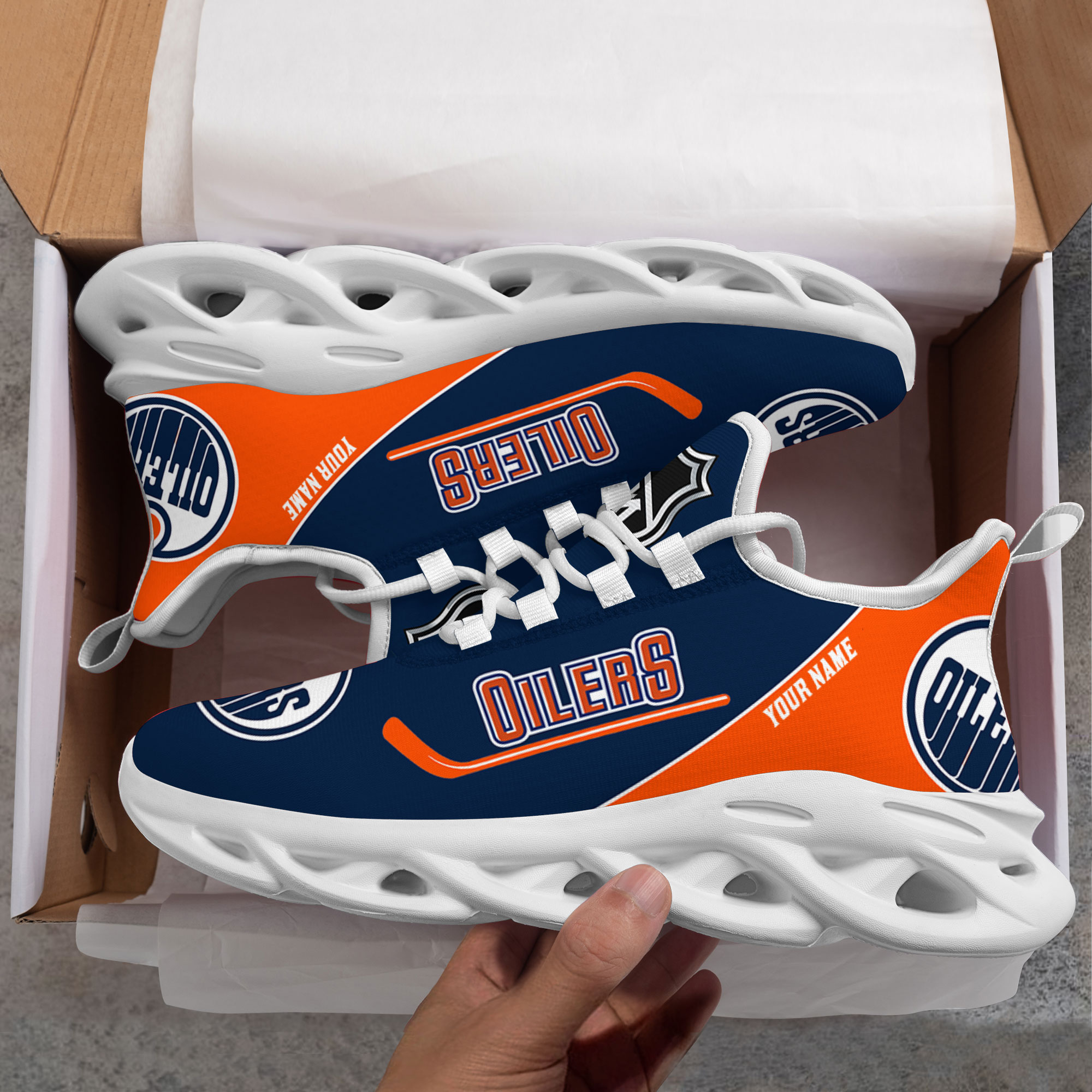 Personalisierter Name Edmonton Oilers Max Shoes DS006 NEU 2022 M1