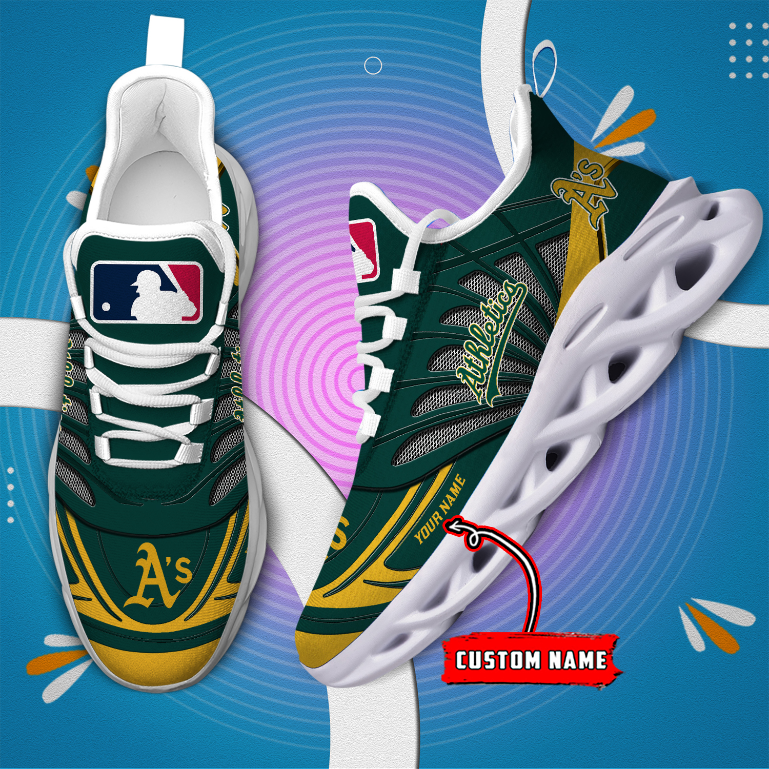 Personalisierter Name Oakland Athletics Max Shoes DS005