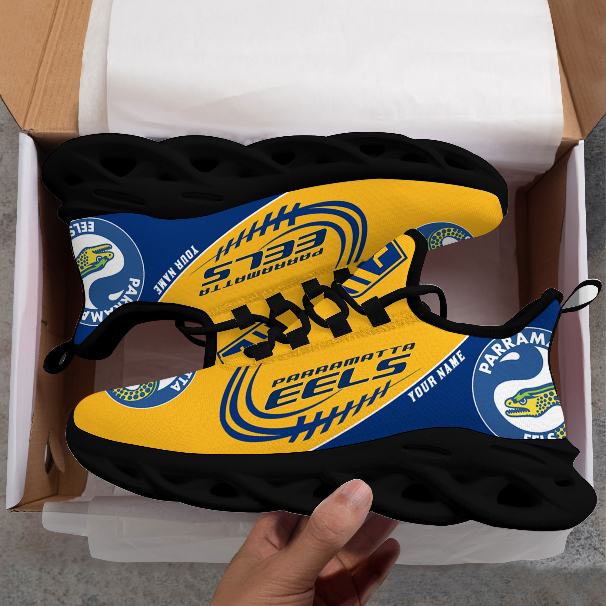 Personalisierter Name Parramatta Eels Max Shoes DS006